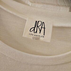 dRA Los Angeles Boho Creme babydoll Drop Waist Weddlng Oversize midi dress M